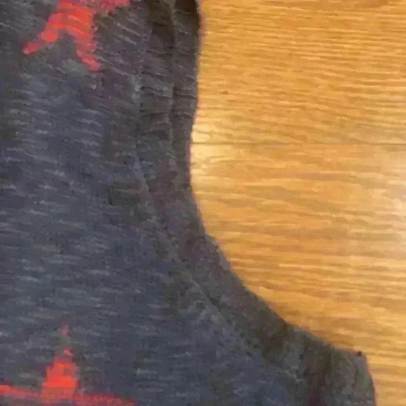 Lane Bryant Red Blue Star Print Open Front Sleeveless Cardigan size 14 size 16 - Picture 5 of 6